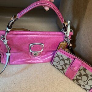 Pink Coach Purse & wallet set